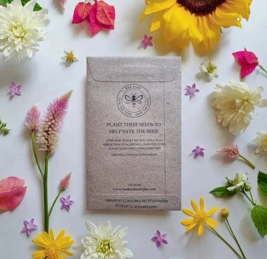 Bee Kind Seed Pouch - Father's Day 'Line Drawing'