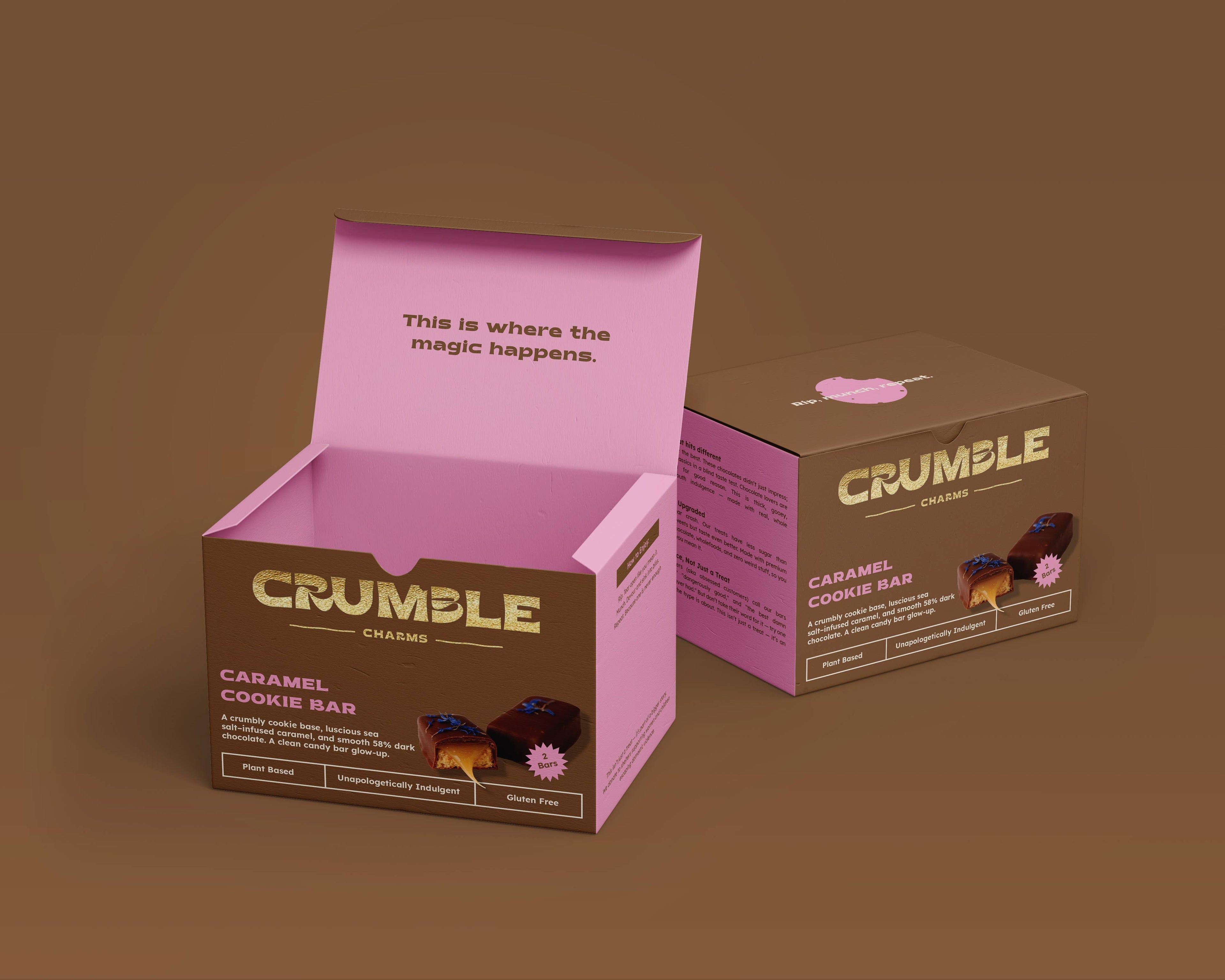 Crumble Charms | Caramel Cookie Bar (2 Pack)