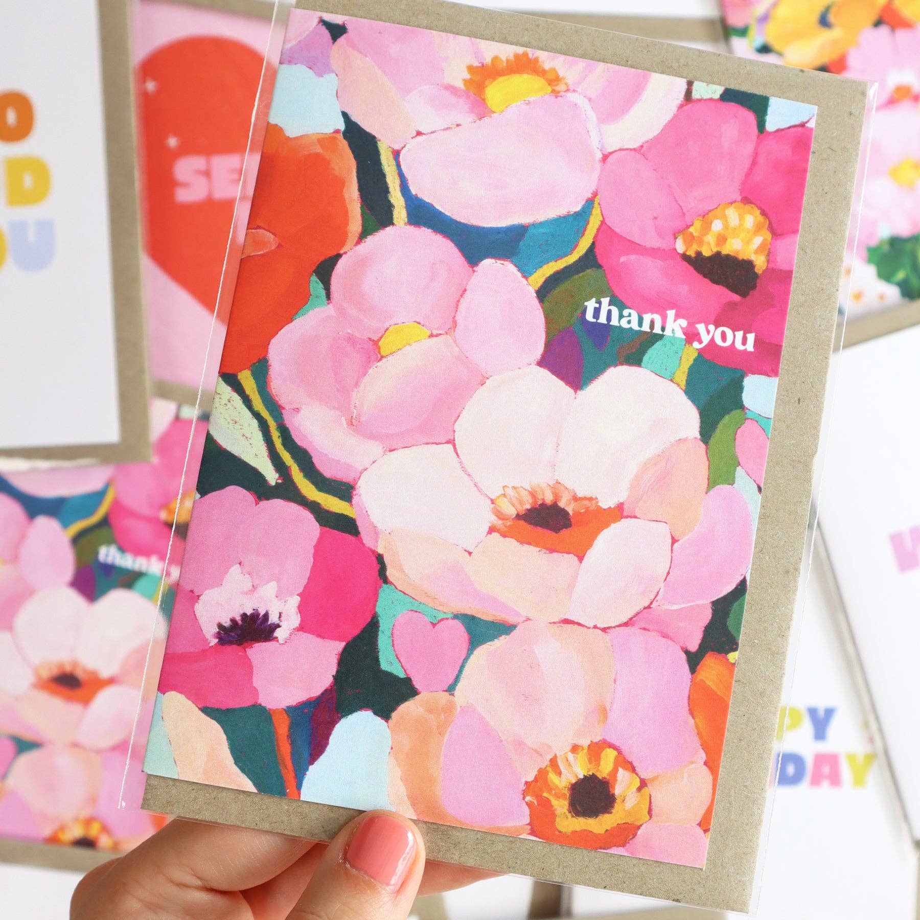 Cards by Julia Ockert | Colourful Florals - Thank You