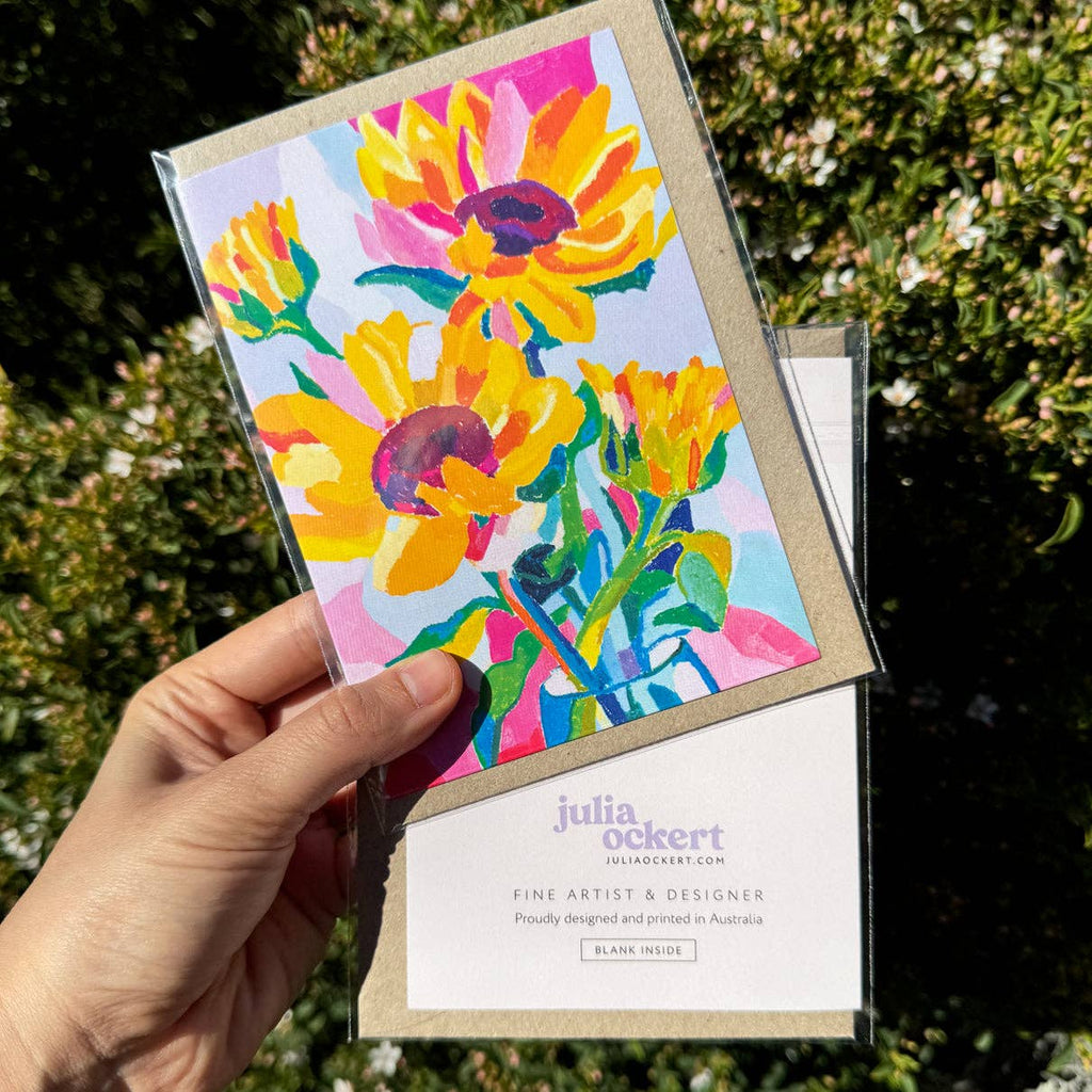 Cards by Julia Ockert | Blue Sunflowers