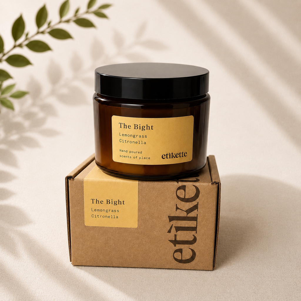 100% Soy Wax Candle by Etikette Candles | "The Bight" in Lemongrass Citronella