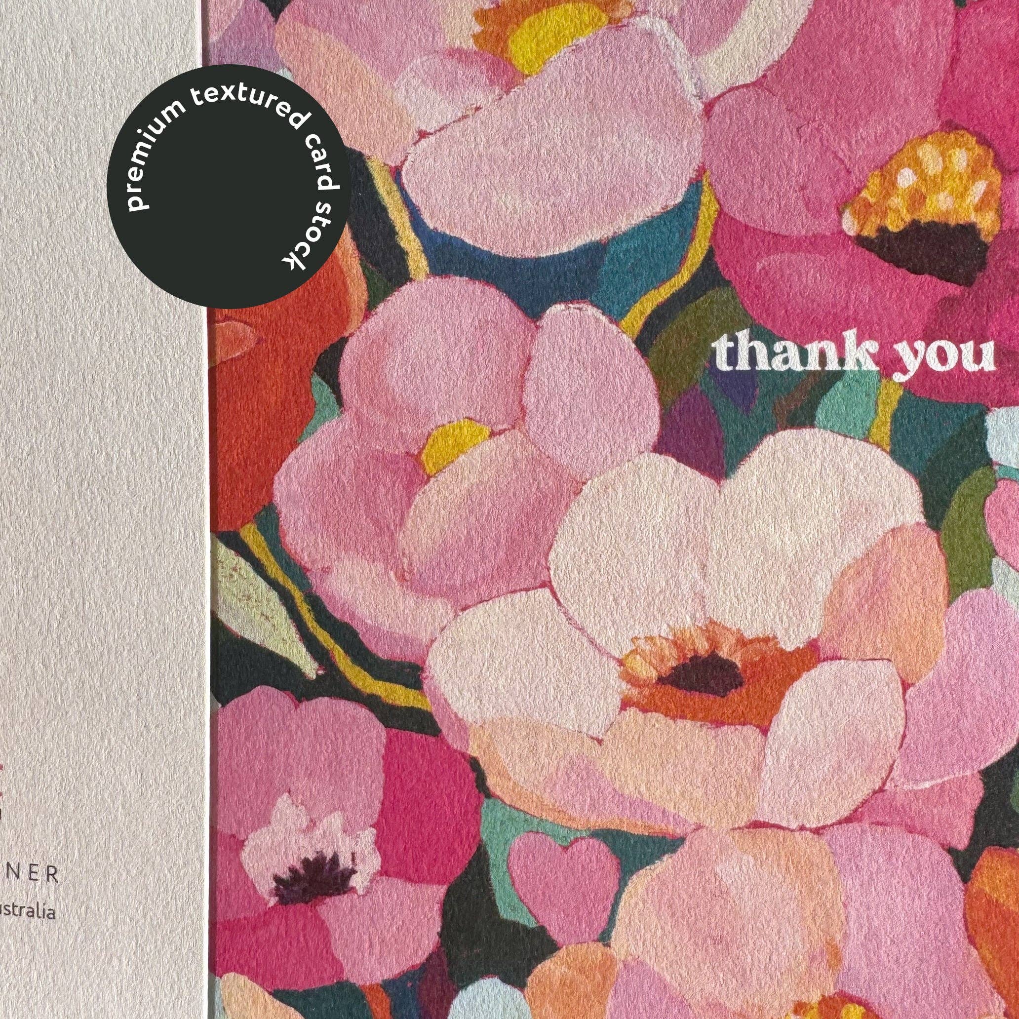 Cards by Julia Ockert | Colourful Florals - Thank You