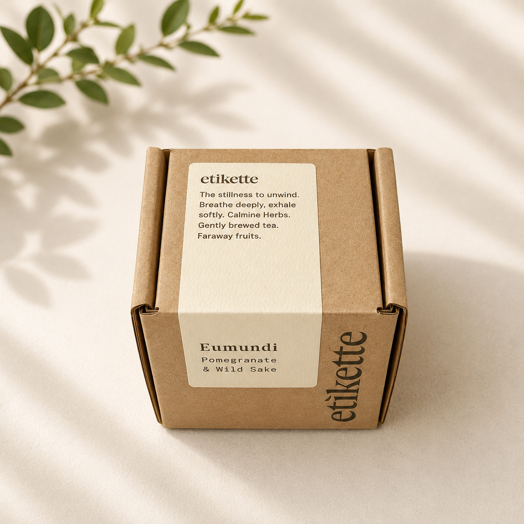100% Soy Wax Candle by Etikette Candles | "Eumundi" - Pomegranate & Wild Sage