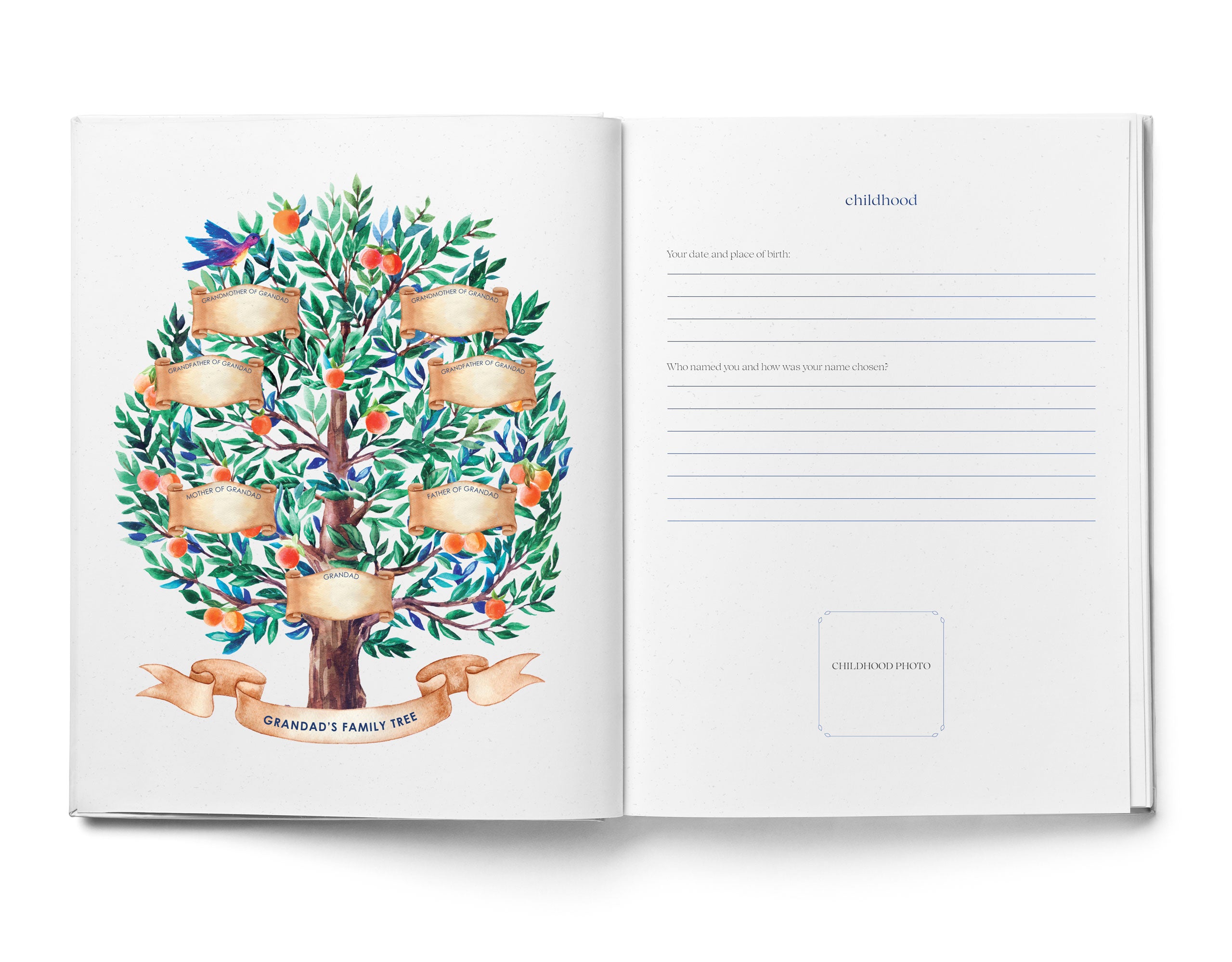 Journal Keepsake | Grandad, Tell Us Your Story