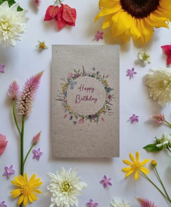 Bee Kind Seed Pouch - Happy Birthday Flowers