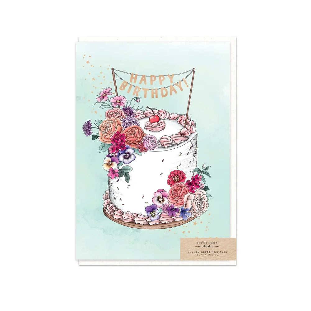Typoflora | Birthday Floral Cake