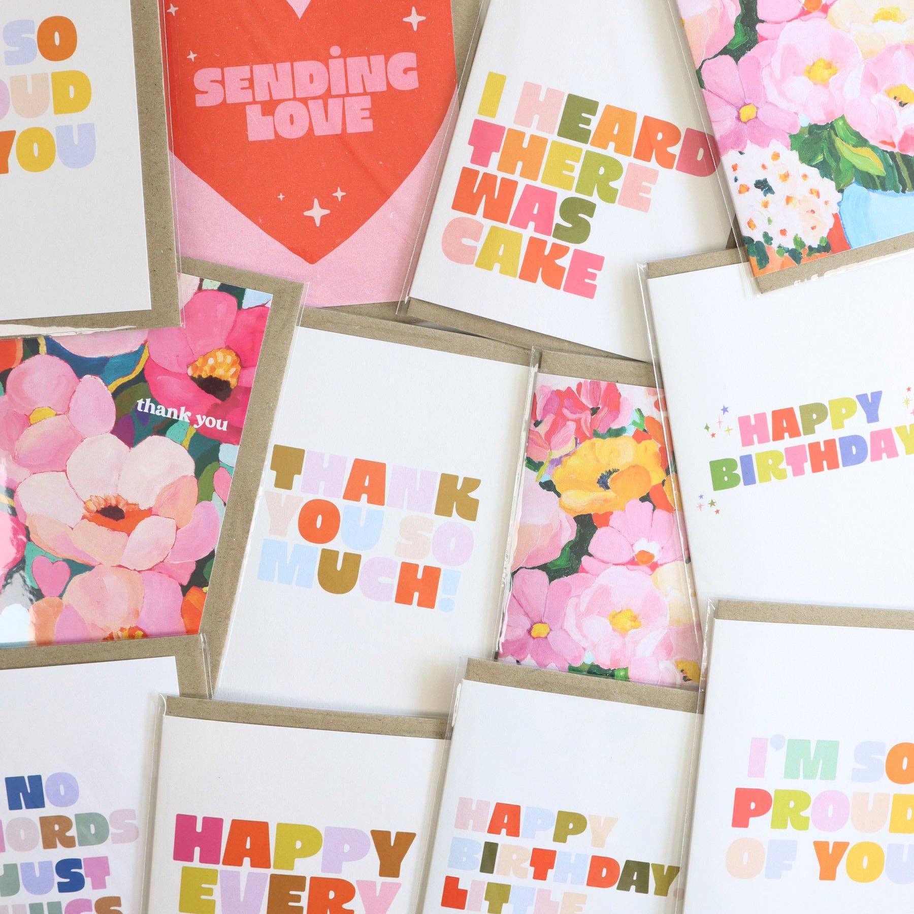 Cards by Julia Ockert | Colourful Florals - Thank You