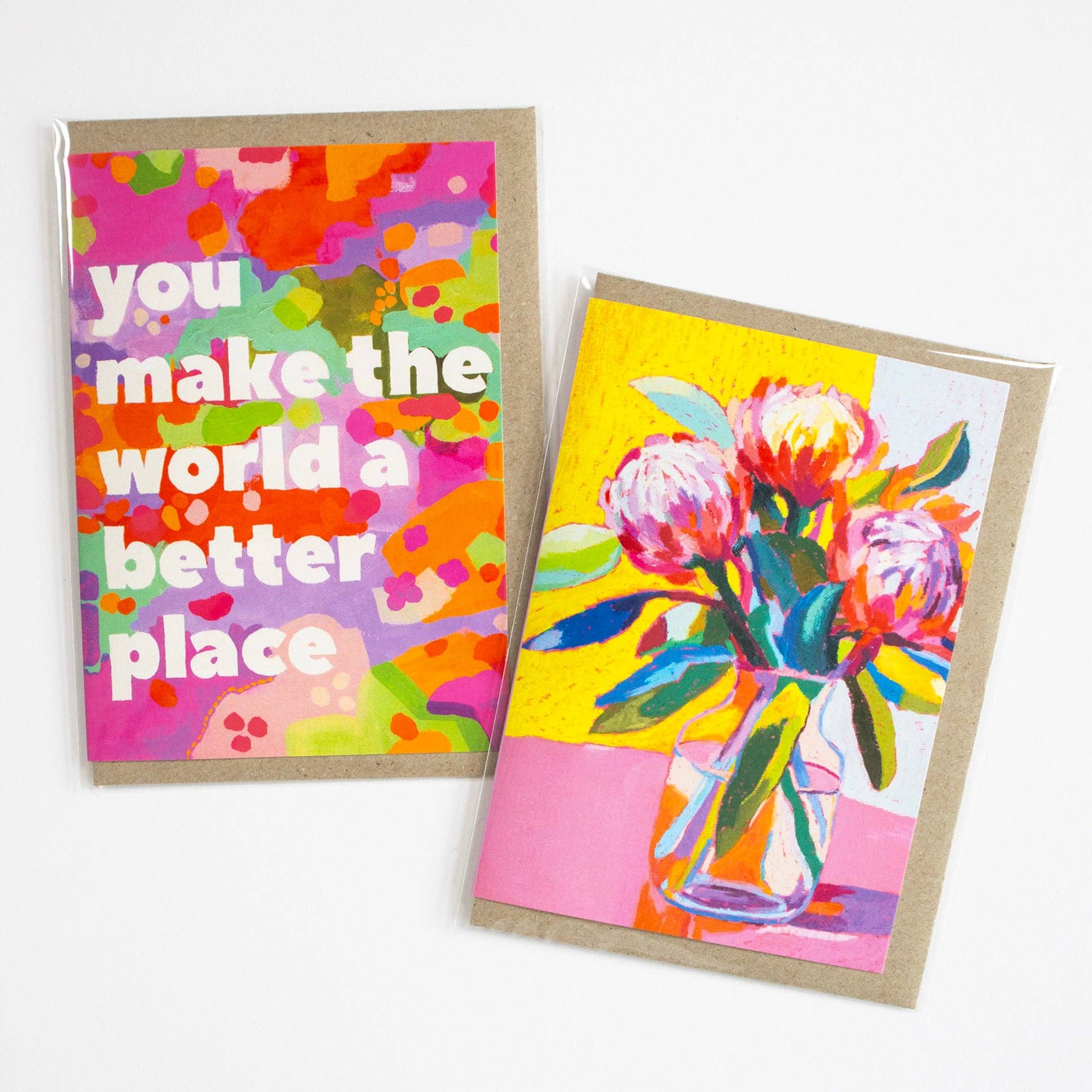 Cards by Julia Ockert | Pink Protea Flowers