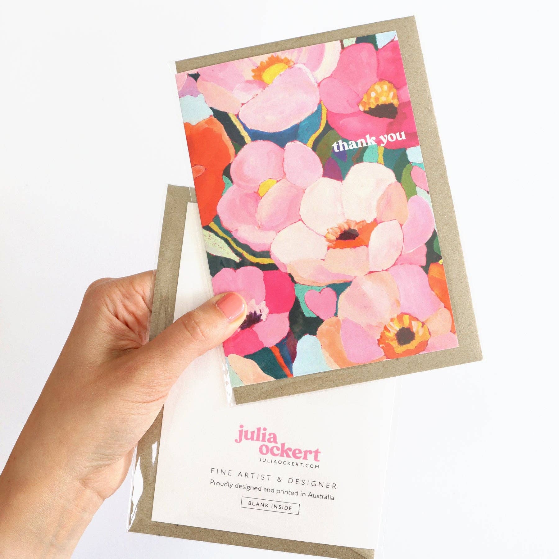 Cards by Julia Ockert | Colourful Florals - Thank You
