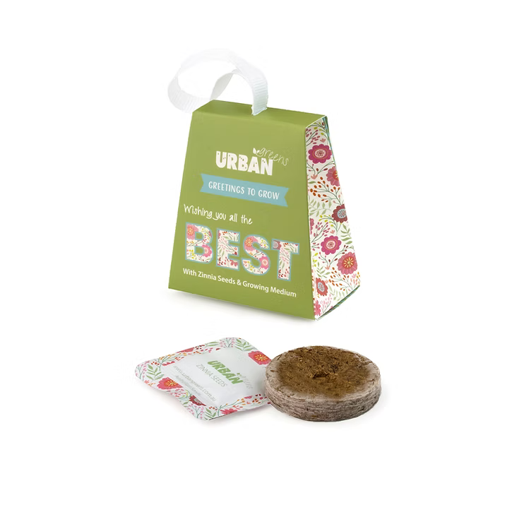 Urban Greens | “Greetings to Grow – Wishing You all the Best" Seed Gift Tag